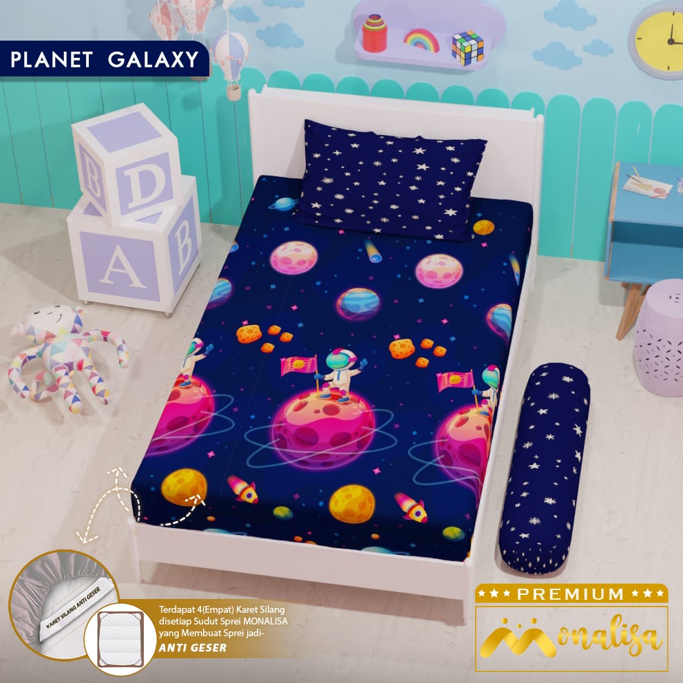 Monalisa Premium Sprei Uk 90/100/120 - Planet Galaxy