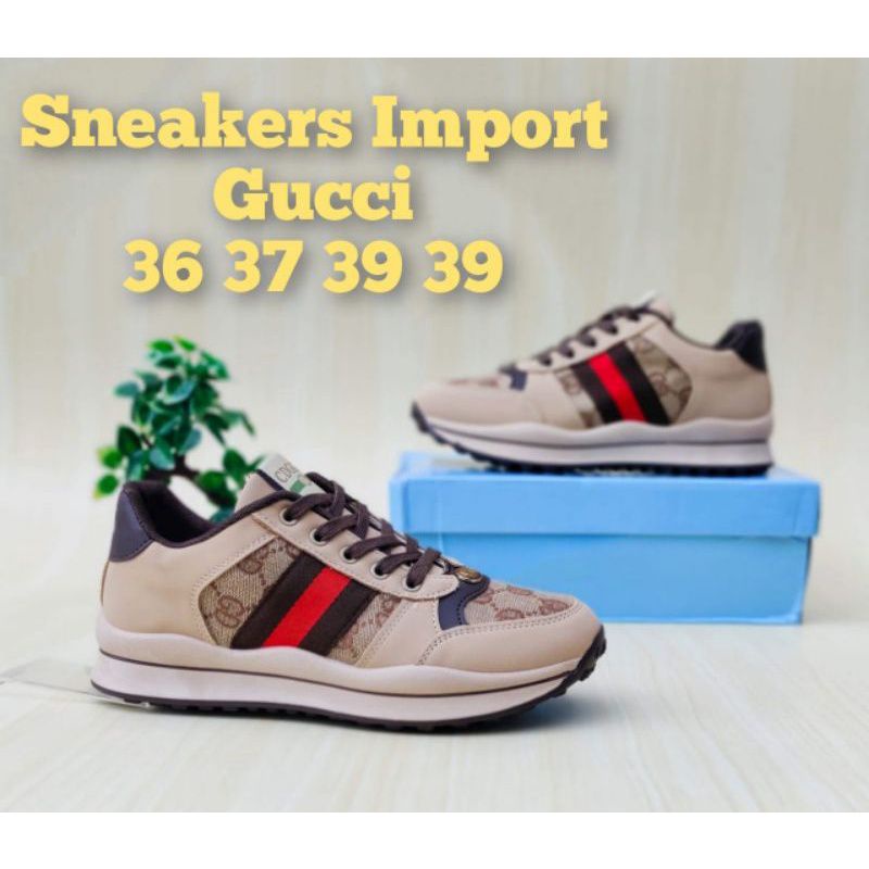 Sepatu Sneaker Import motif Gucci
