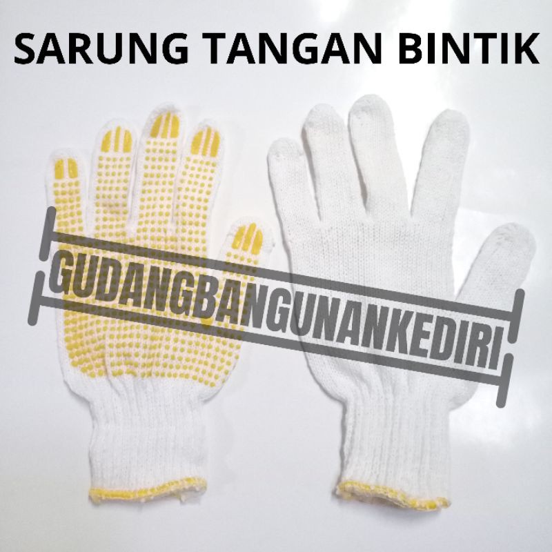 [PROMO] Sarung tangan / sarung tangan bintik / sarung tangan proyek / sarung tangan benang Tukang