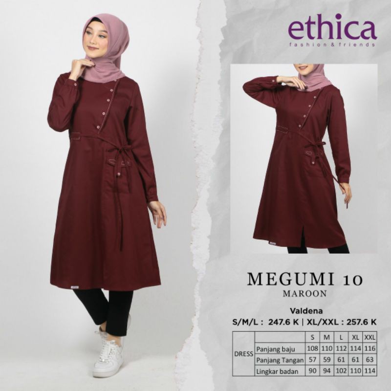 Tunik Ethica MEGUMI 10 Maroon