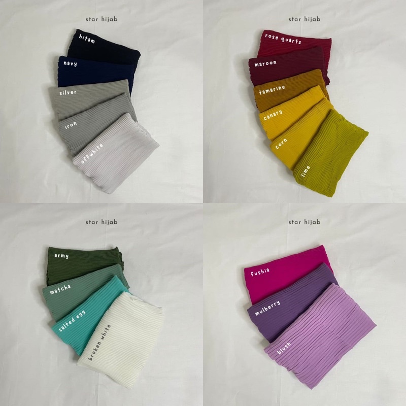 (TANPA GARIS TENGAH) PASHMINA PLISKET FULL CERUTY PART 1