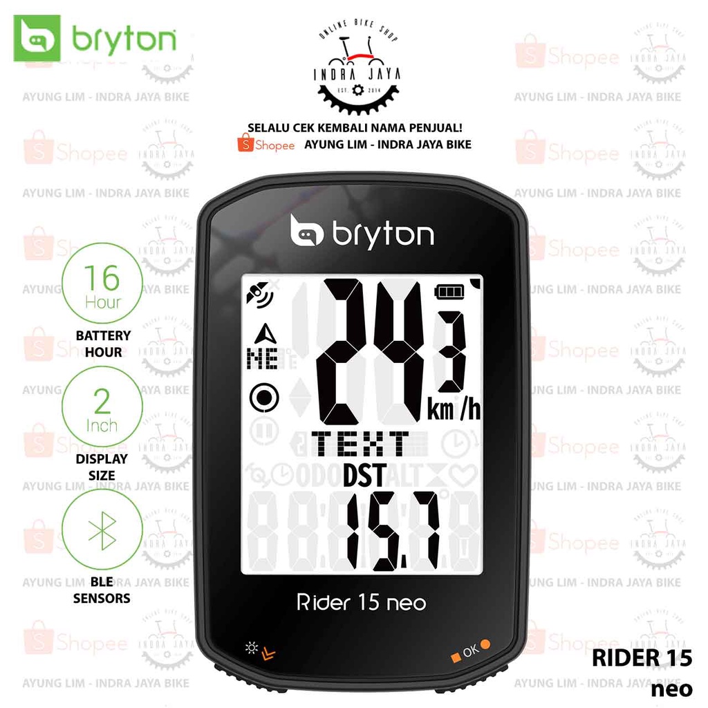 BRYTON GPS BIKE COMPUTER - RIDER 15 NEO E - DIVICE ONLY