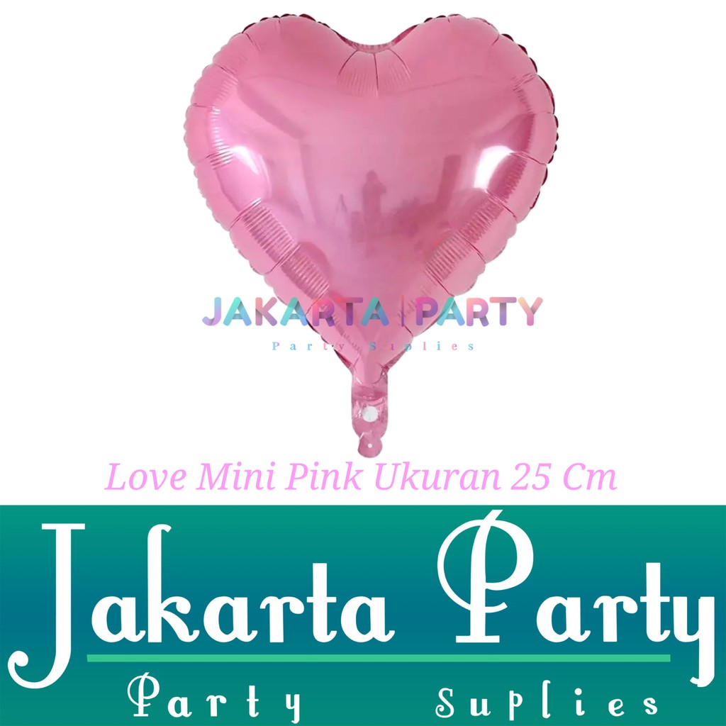 Balon Foil Love Mini Pink / Balon Love / Balon Hati Mini