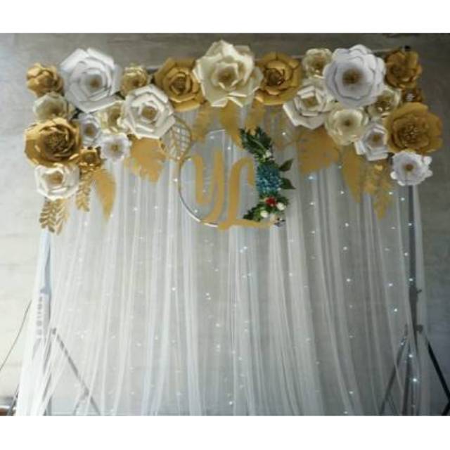 Bunga Kertas Dekorasi Photobooth Lamaran Pernikahan Bride Shower Shopee Indonesia