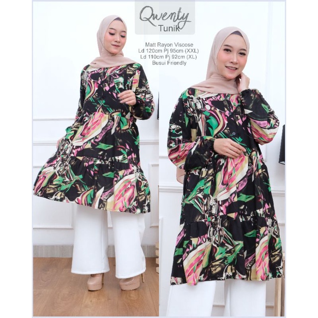 PROMO QWENTY/LEOPARD/LEAFY TUNIK/ATASAN WANITA MOTIF RAYON VISCOSE JUMBO REAL PICT!!!