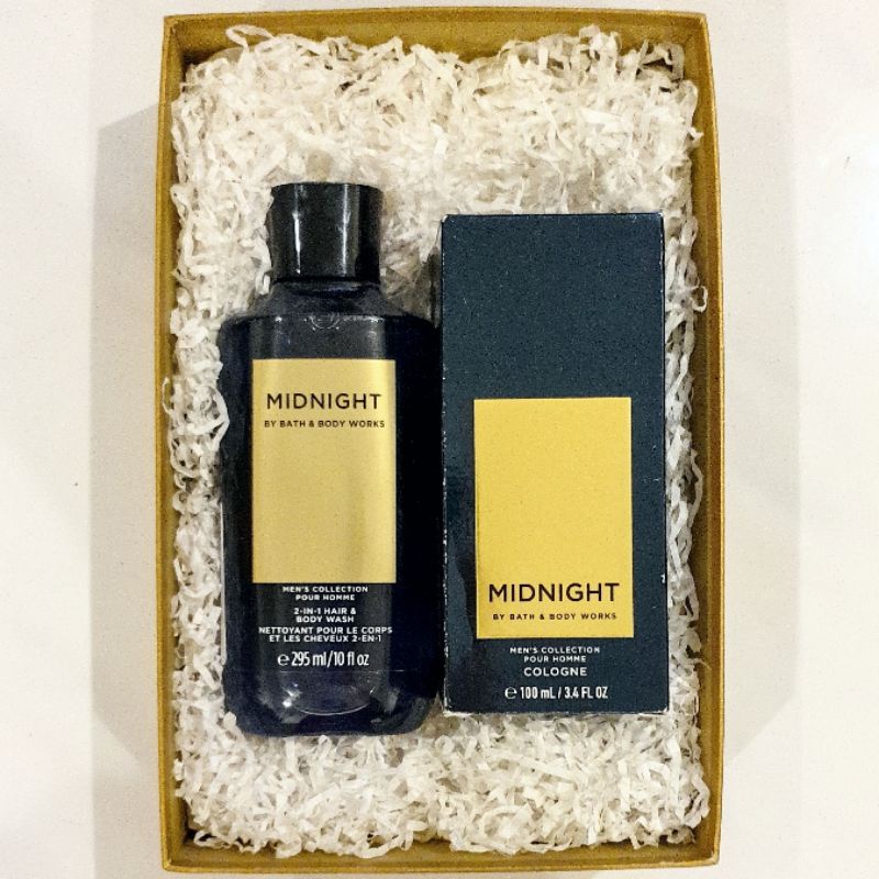 BBW MEN MIDNIGHT GIFT SET PAKET BATH &amp; BODY WORKS