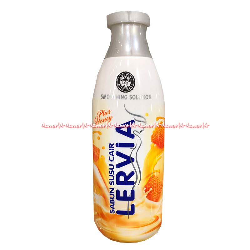 Lervia Sabun Susu Cair 250ml Only Milk Plus Honey Liquid Soap Lerfia Botol