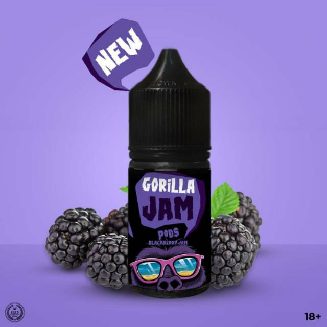 Liquid Gorilla Jam Salt Nic Pods Friendly Series Blueberry Jam