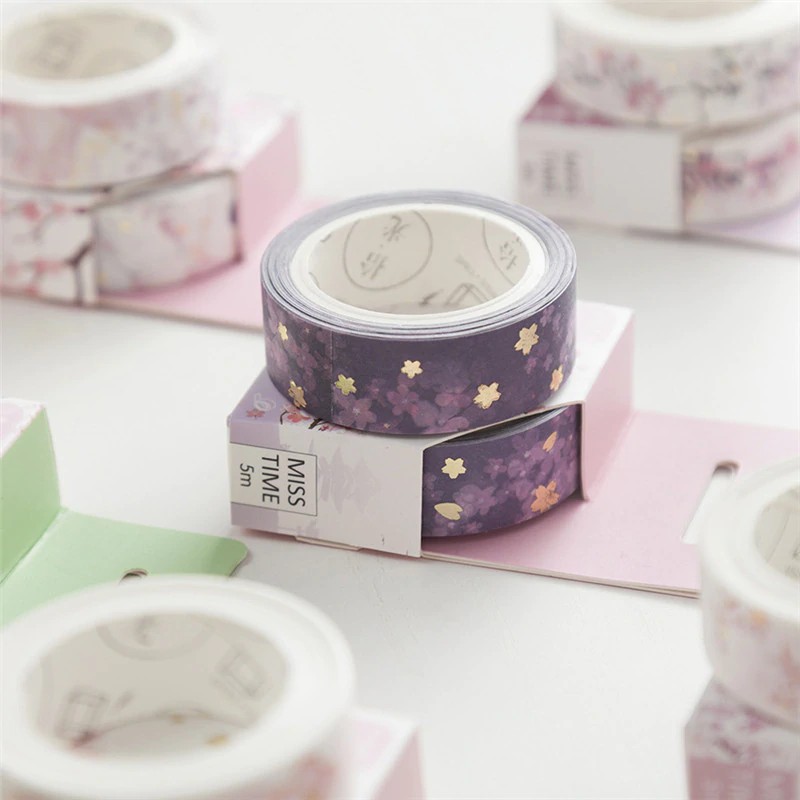 

High quality 1Pc Japan style romantic Washi Tape Wave crane Sakura masking tape Scrapbooking