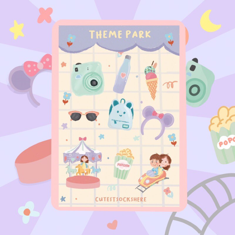 

[Last Stock] Sticker Sheet Theme Park