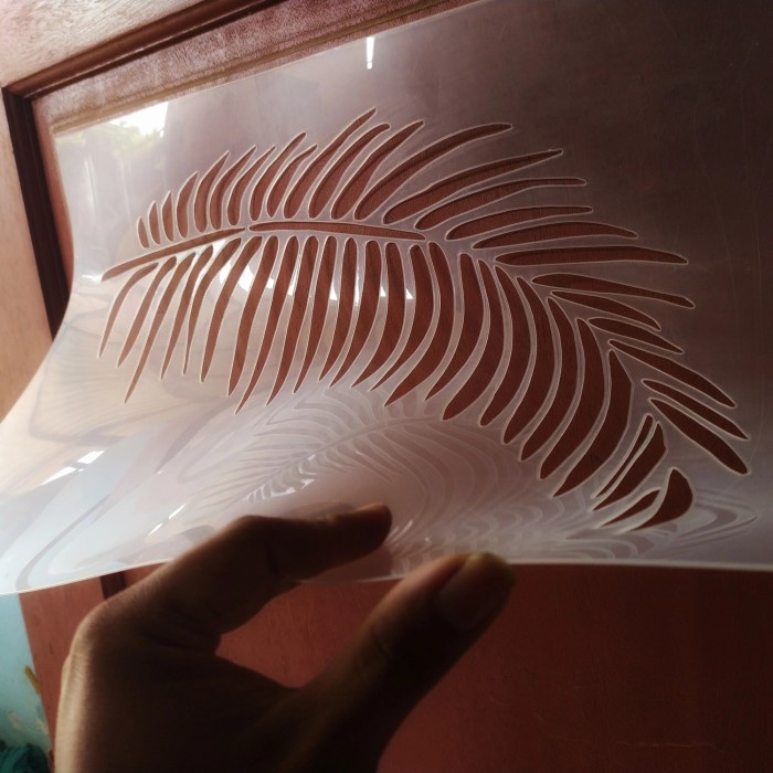 

Hot Sale Stencil Dinding Motif Daun Kelapa Ukuran 50X35 Cm Bahan Tebal Diskon