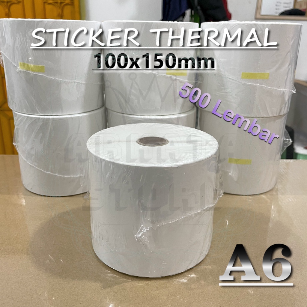 

Sticker Label Resi Thermal Barcode 100x150mm Ukuran A6