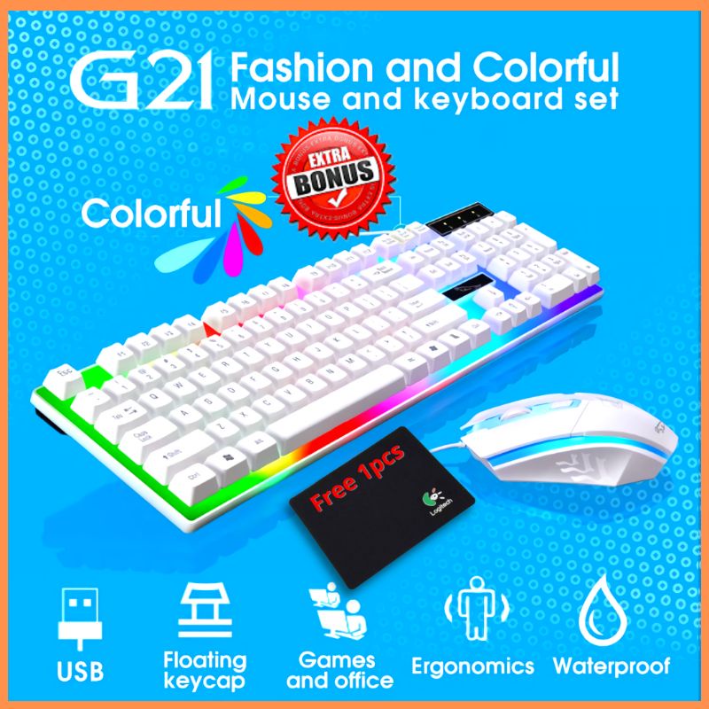 Keyboard Gaming Paket Keyboard + Mouse Gaming Keyboard Gaming LED Keyboard Gaming RGB ORIGINAL