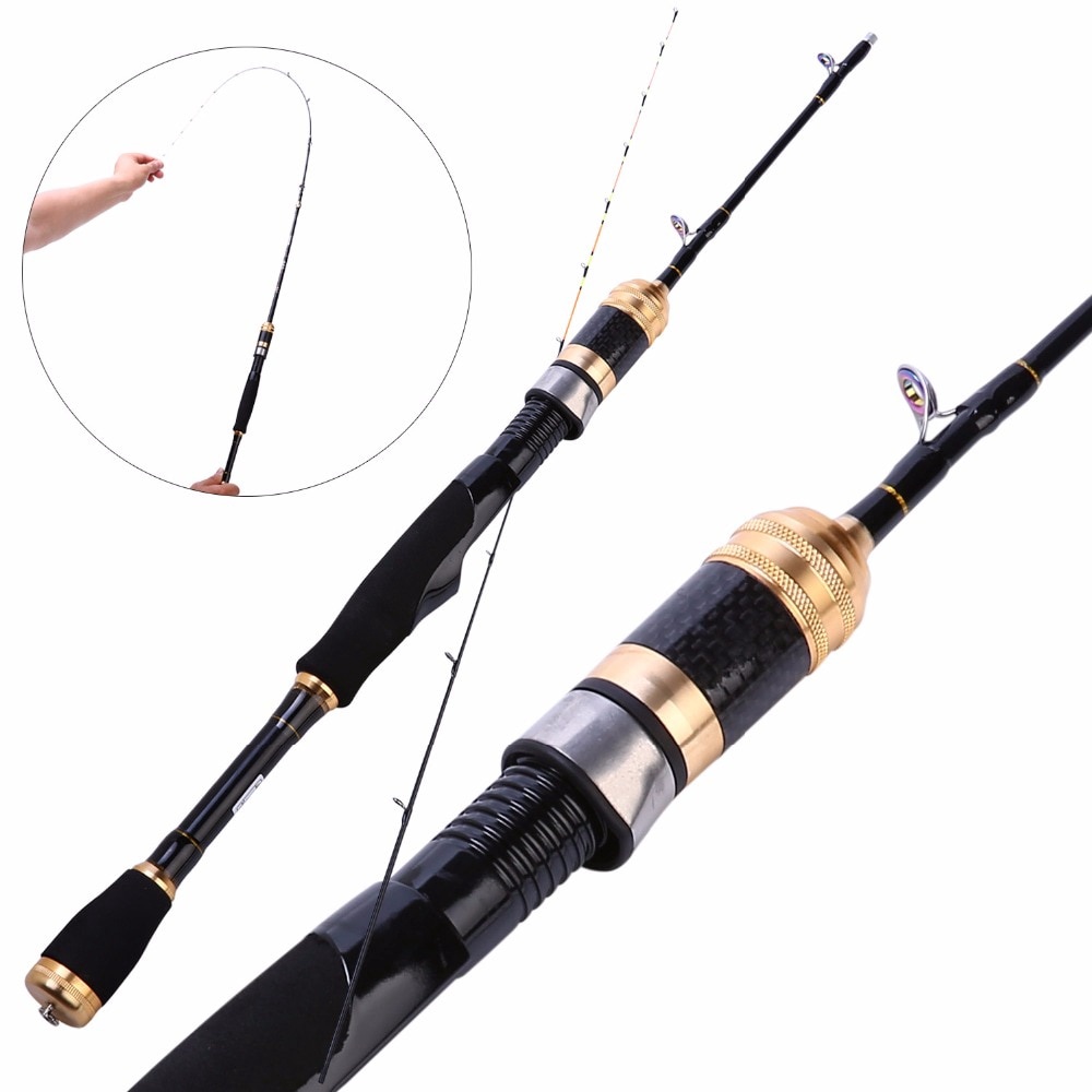 Sougayilang 1.2M Carbon Fiber Joran Pancing Spinning Fishing Rod For Air Asin Fishing Rod Udang Fishing Rod