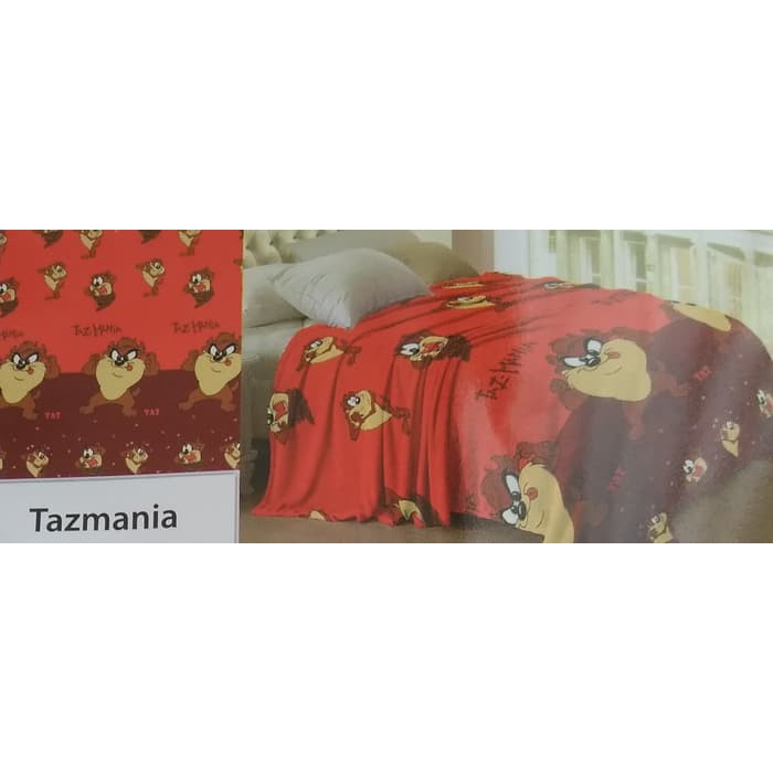SELIMUT LADY ROSE TAZMANIA BLANKET MERAH RED TAZ MANIA TASMANIAN DEVIL