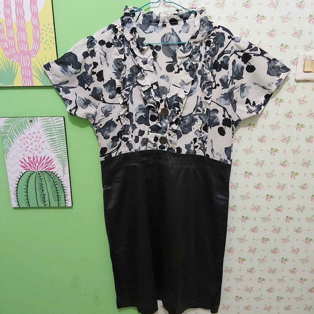 Preloved dress wanita baju kerja jumbo big size XXL dress pesta