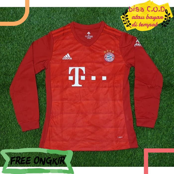 [COD]201 JERSEY BAJU KAOS OBLONG PRIA WANITA BAYERN MUNCHEN HOME LONGSLEEVE LS GRADE ORI