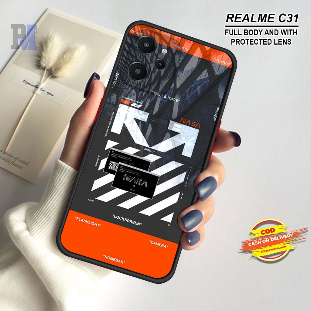 Permataacc Case Off Whitte Nasa Realme C31 Realme C35 Narzo 5A Prime Realme 9 pro Plus 8i 7i 7 pro 6