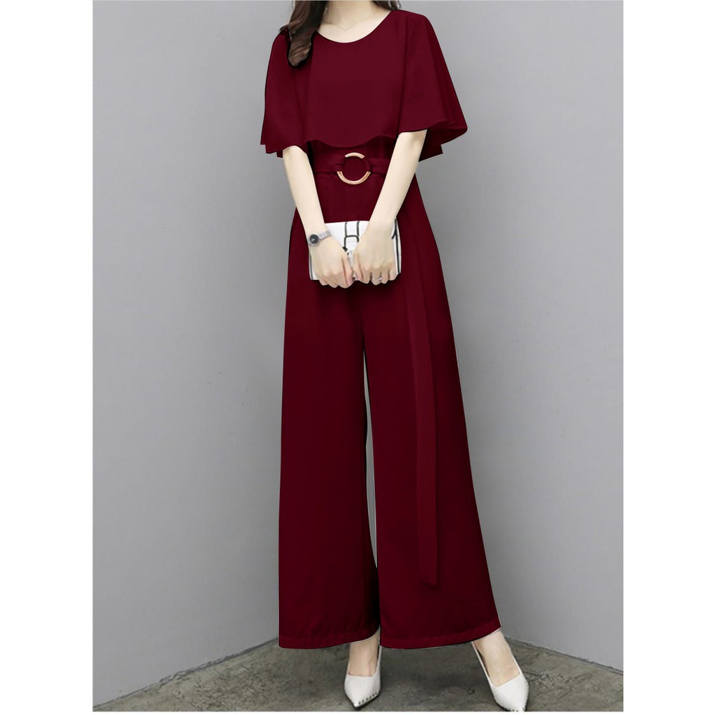 KAINA SHOP Jumpsuit Polos Vennya | Jumpsuit Wanita | Baju Pesta | Fashion Wanita | Jumsuit Wanita