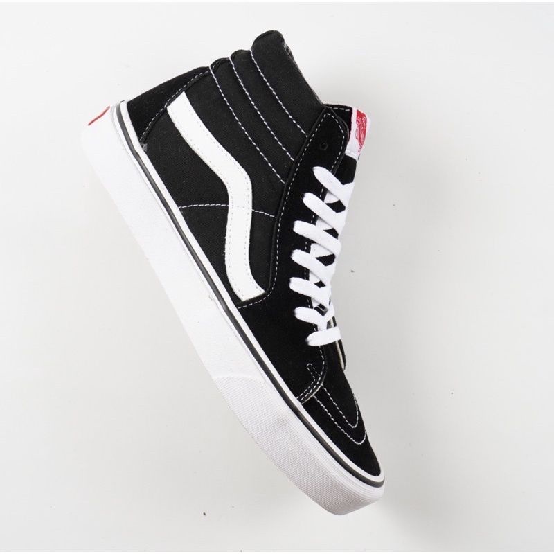 Sepatu Vans SK8 Hight Black-White /Vans SK8 Classic Terlaris Premium BNIB