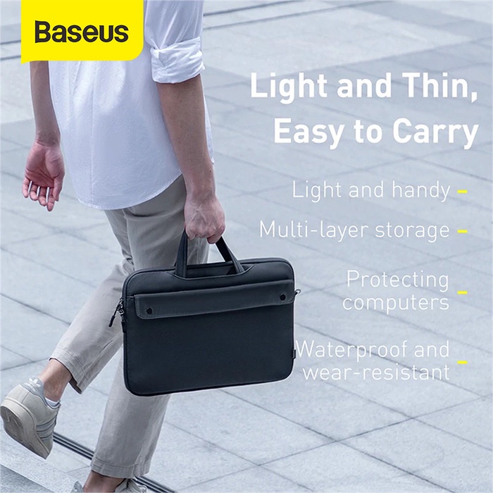 Baseus Basic Shoulder Bag Tas Bahu Slempang Laptop Notebook iPad Pro