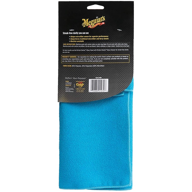 Meguiar's X210300 Perfect Clarity Glass Towel - Blue