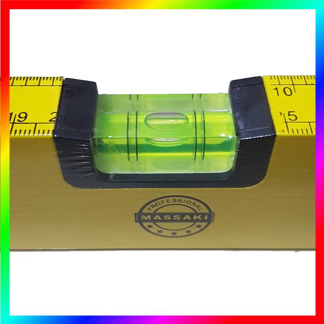 Waterpass kuning extra magnet MASSAKI 12&quot; / 18 &quot; / 24&quot; ( 30cm / 45cm / 60cm )