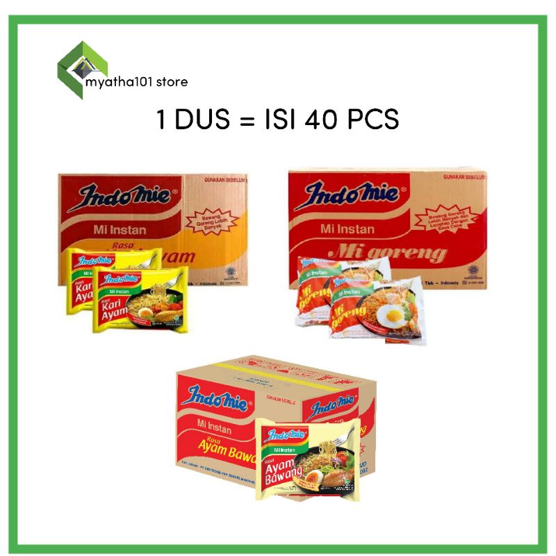 Jual INDOMIE 1 DUS = ISI 40 PCS/INDOMIE GORENG/INDOMIE KARI AYAM ...