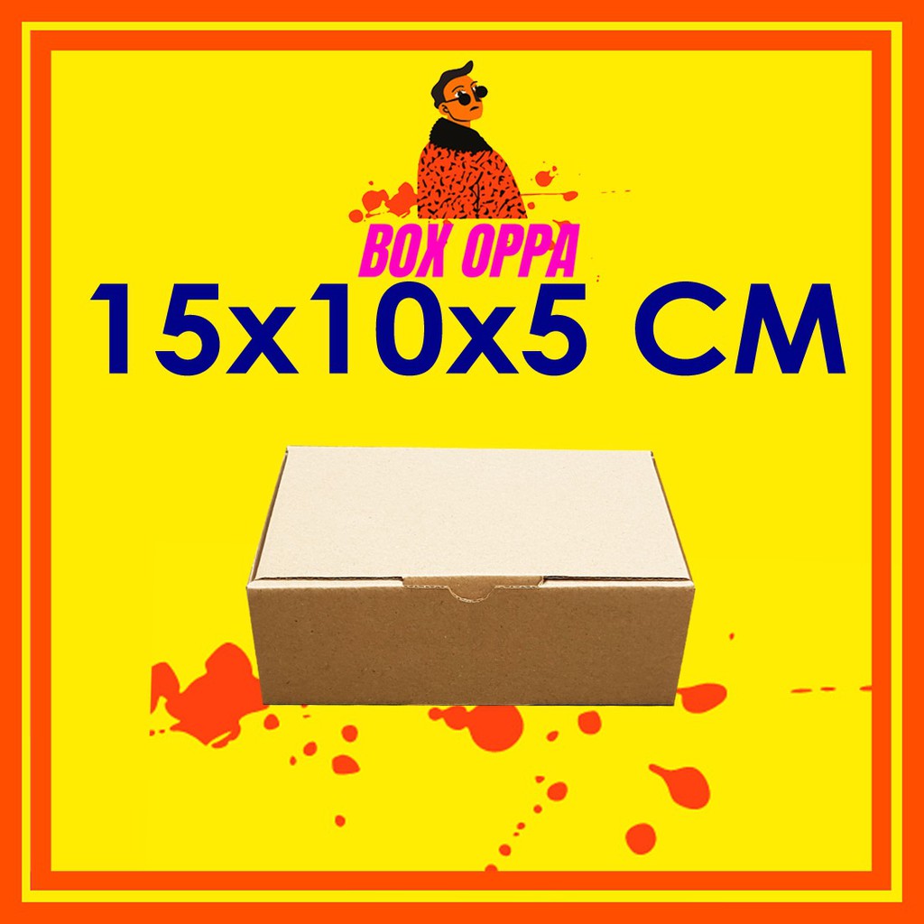 

Kardus Dus uk 15x10x5 cm(ECER) Die Cut Box Kotak Packing Aksesoris Baju Makanan Pizza Hijab Kue 1PCS