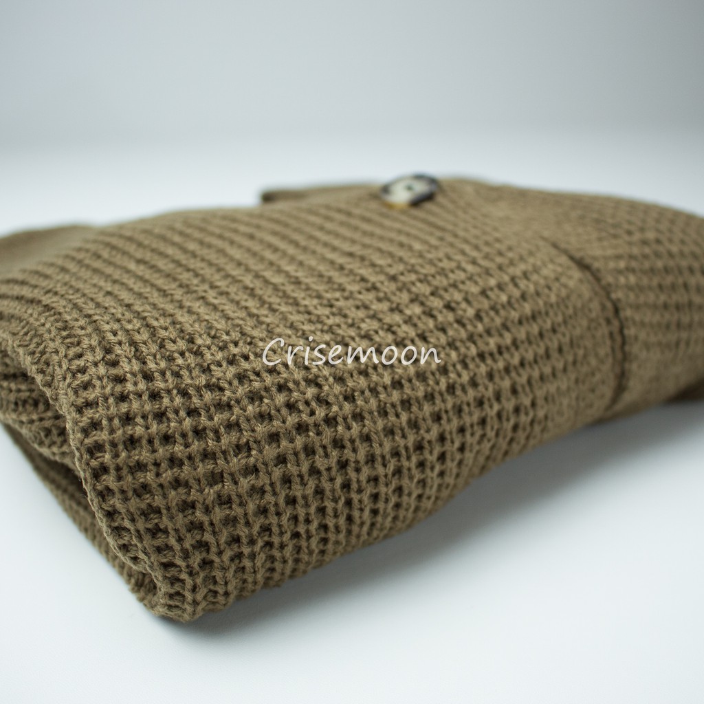Vina Knitted Cardigan Rajut Kancing Oversize Tangan Balon-8