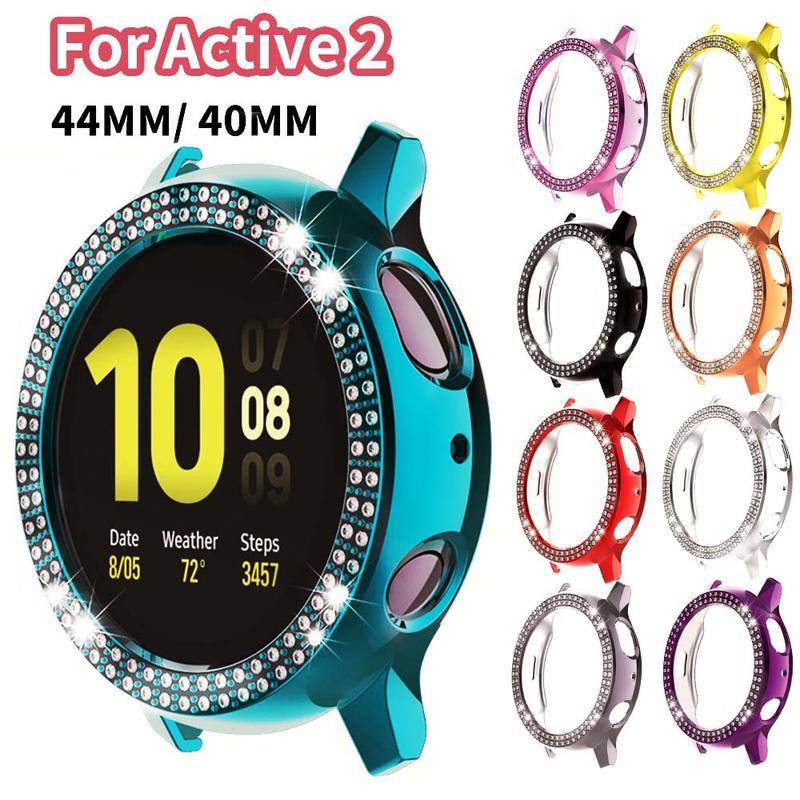 Casing Pelindung Samsung Galaxy Watch Active 2 44 / 40mm Aksen Berlian Imitasi Bumper