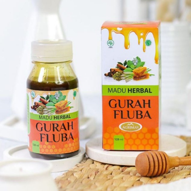 Madu Herbal GURAH FLUBA Herbal Indo Utama HIU - Obat Flu Batuk Pilek Herbal Gurah Fluba Agrimas