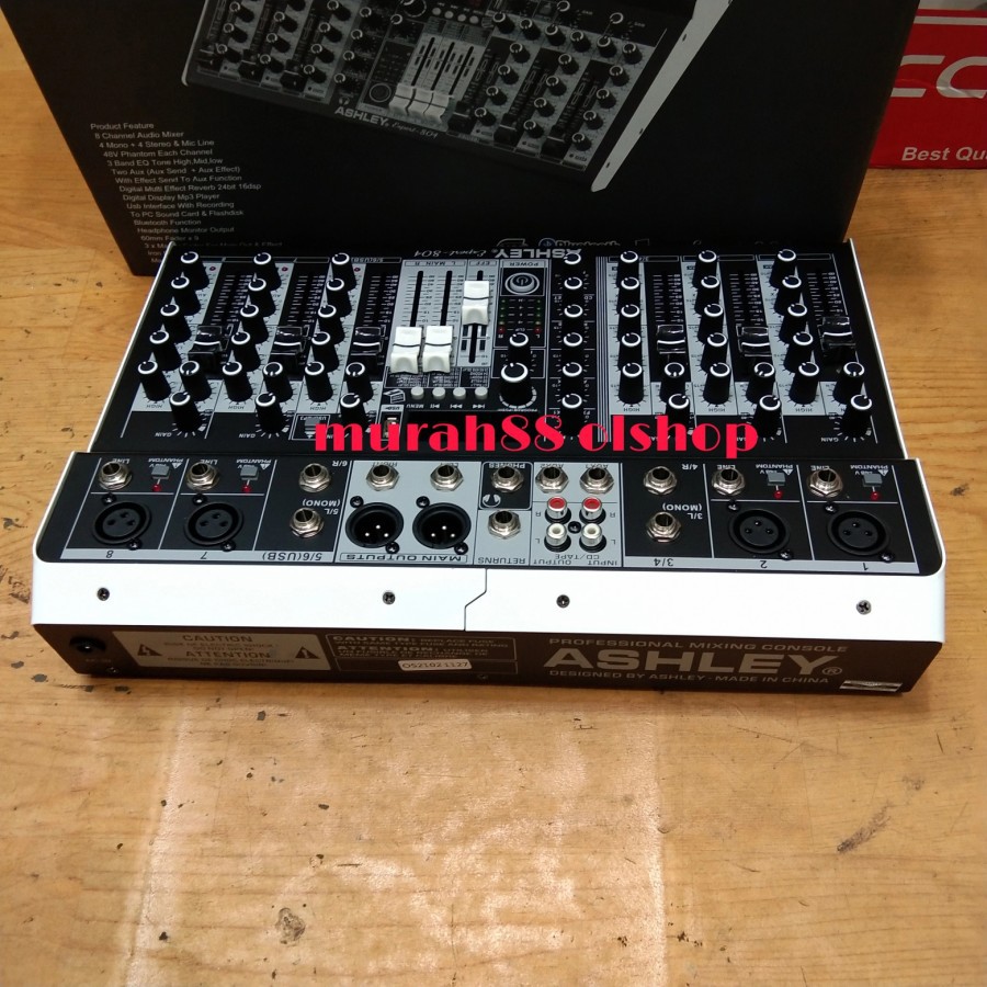 mixer ashley expert 804 8 channel original bluetooth soundcard