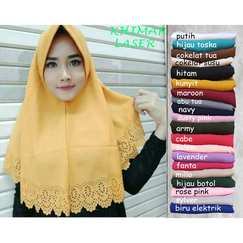 KHIMAR INSTAN HIJAB LASER PET JILBAB