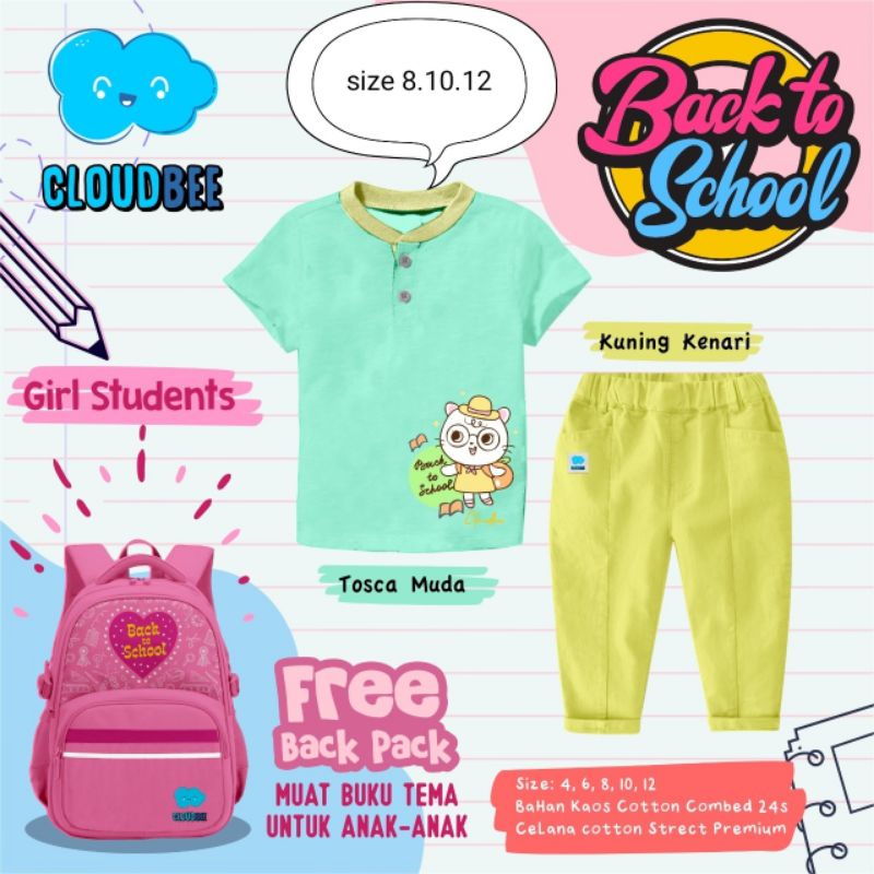 obral setelan cloudbee free backpack