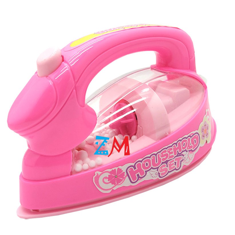 Mainan Anak HOUSEHOLD SET Setrika JK12 Ada Lampu Strika - Gosokan Baju-1