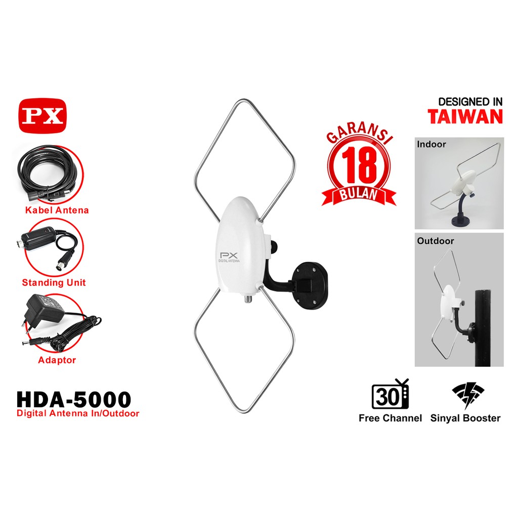 Digital tv indoor &amp; outdoor antenna PX HDA-5000