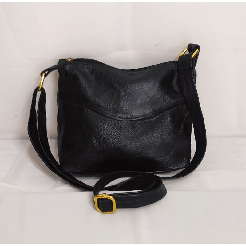 Tas preloved selempang mini kulit asli garut