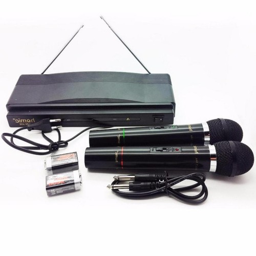 Mic Microphone HOMIC Double Wireless HM-306 VHF Series