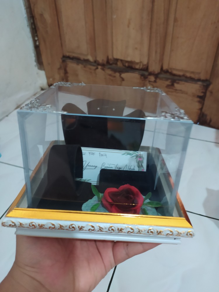 Kotak Perhiasan Anting Cincin Gelang Kalung  Untuk Seserahan Dengan Leher Kalung - Fcgka