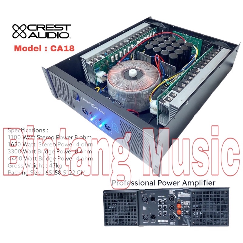 Power Cress Audio CA18 Body Panjang CA 18 crest audio ca 18 Sound standar CA18