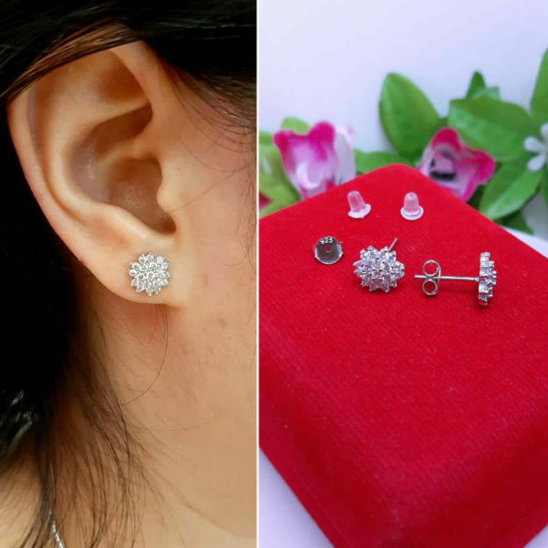 Giwang perak 925 giwang full zircon