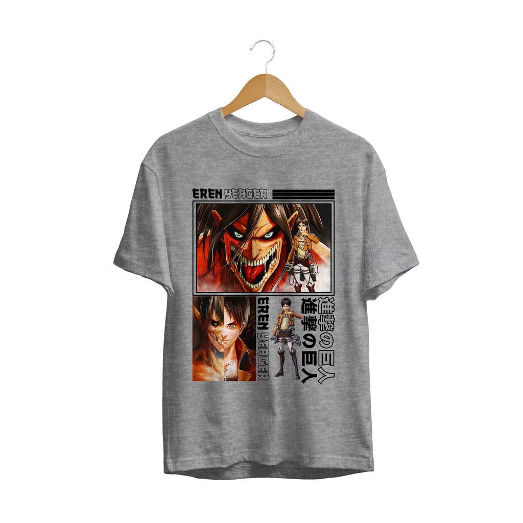 BAJU TERBARU ANIME LOGO AOT DEMONS TITAN EREN YEAGER ATTACK ON TITAN SNK PREMIUM DISTRO