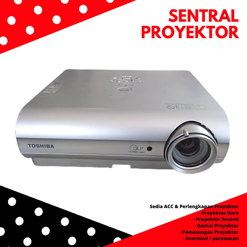 Proyektor Toshiba TDP-S35 - 2000 ANSI Lumens, Hitam