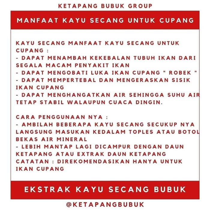 

kayu secang bubuk 10 gr ramuan cupang aduan