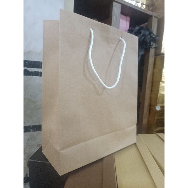 

paper bag buku polos coklat isi 12 pcs terlaris dan termurah