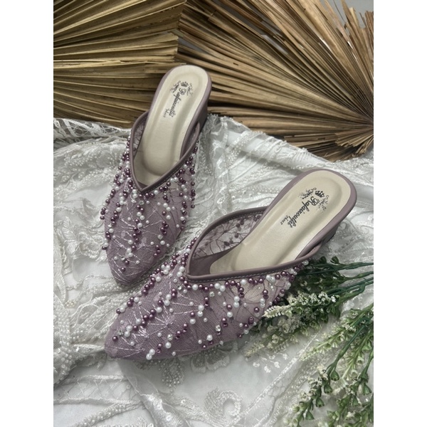 sepatu wanita wedding Yesika mauve 5cm tahu