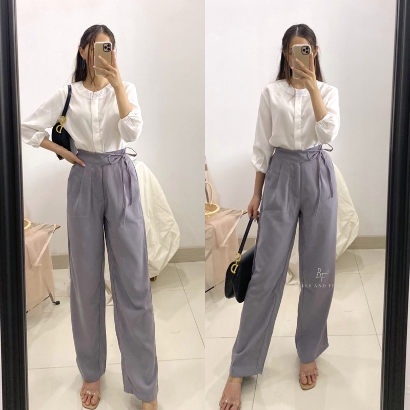 KIRANA Celana Highwaist Loose Pants Casual / Celana Kantor Wanita Formal / Kulot Wanita Pita P8