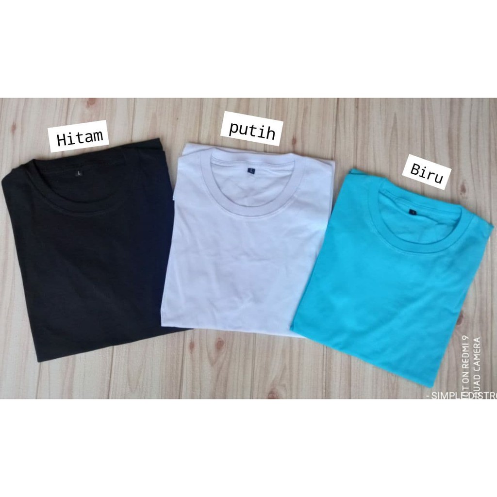 KAOS POLOS LENGAN PENDEK COTTON COMBED 30S