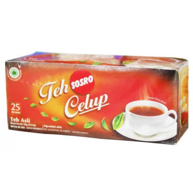 

SOSRO TEH CELUP BLACK TEA BOX 25x2g